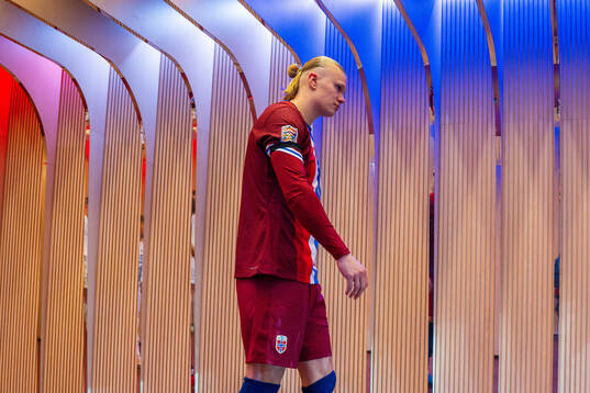 Erling Braut Haaland of Norway at half-time