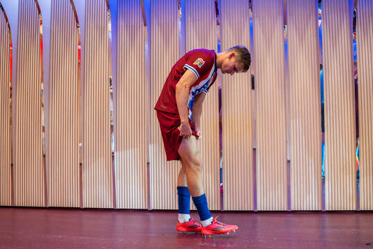 David Møller Wolfe of Norway at half-time