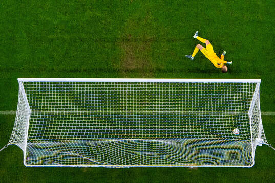 Goalkeeper Jan Oblak of Slovenia lets in the 3-0 goal