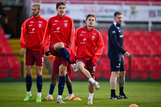 Kristian Arnstad of Norway aheasd of the UEFA European