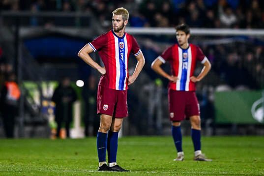 Lasse Nordås of Norway looks dejected