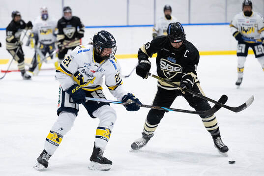 HV71s Amanda Andersson och SDEs Lotti Odnoga