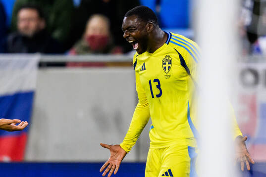 Ken Sema of Sweden celebrates