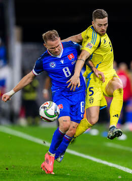 Ondrej Duda of Slovakia and Gabriel Gudmundsson of Sweden