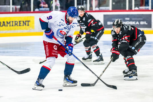 IK Oskarshamns Eero Savilahti och Nybros Leo Sahlin