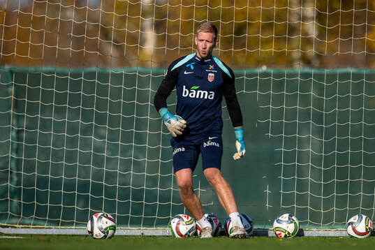 Goalkeeper Egil Selvik of the Norwegian national football