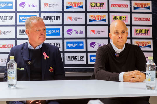 Luleås assisterande tränare Henrik Stridh och MoDos