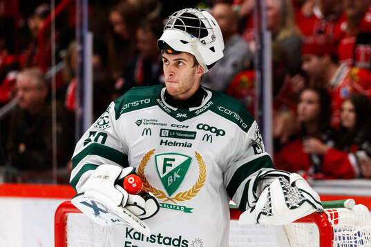 Färjestads målvakt Damian Clara deppar