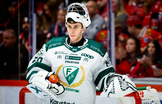 Färjestads målvakt Damian Clara deppar