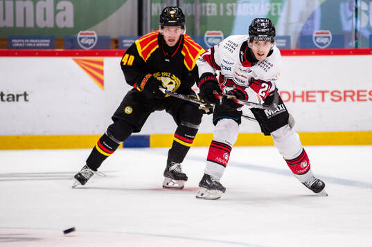 Brynäs Anton Ohlsson och Malmö Redhawks Henrik Haapala