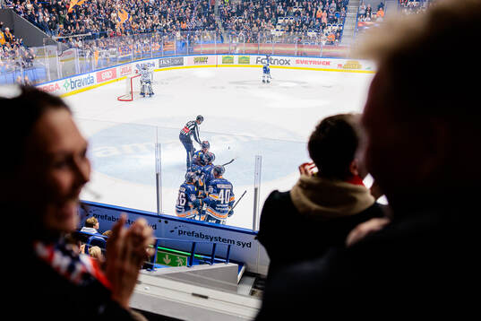 Växjös spelare jublar