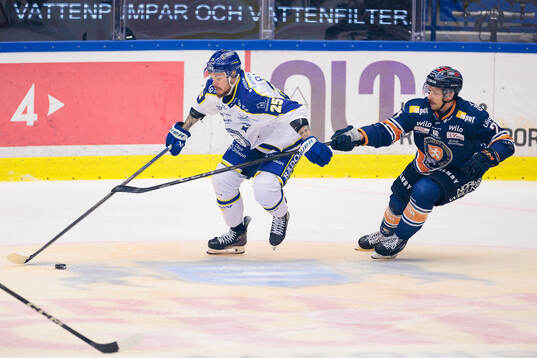 Leksands Lucas Elvenes och Växjös Brian Cooper