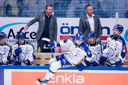 Leksands tränare Charles Berglund och assisterande