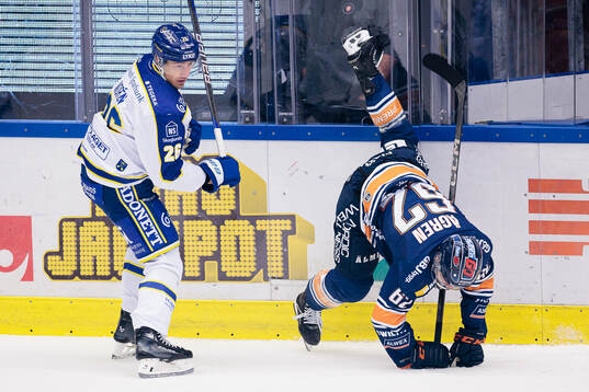 Leksands Patrik Norén och Växjös Manuel Ågren