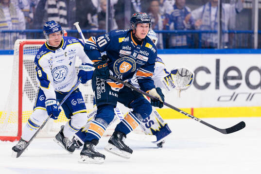 Leksands Patrik Zackrisson och Växjös Dennis Rasmussen
