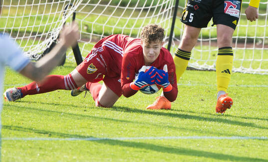 IFK Hässleholms Målvakt Alve Lind i matchen i division 2