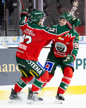 Frölundas Max Friberg jublar