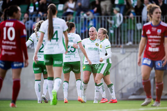 Hammarbys Julie Blakstad jublar