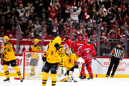 Timrås Anton Lundmark jublar
