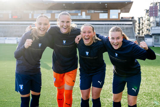 Malmö FFs spelare  jublar över avancemanget till