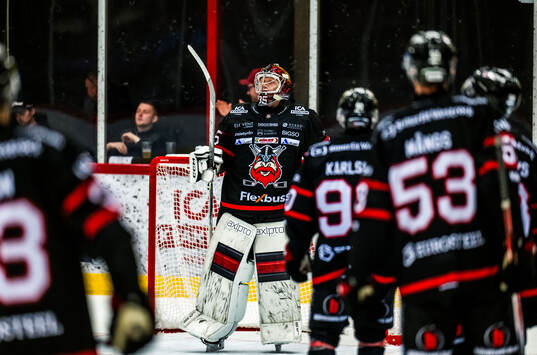 Nybros målvakt Alexander Hellnemo jublar
