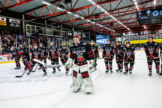 Nybros målvakt Alexander Hellnemo jublar