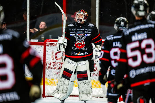 Nybros målvakt Alexander Hellnemo jublar