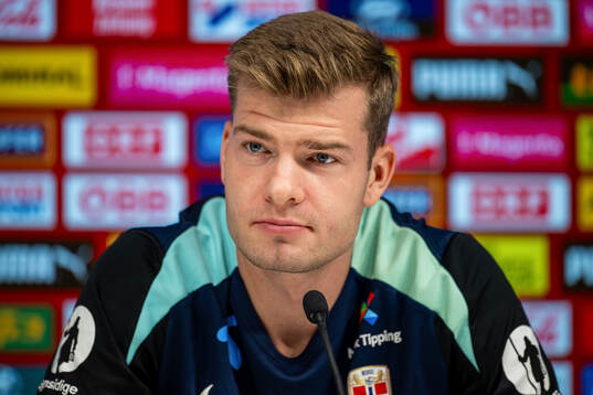 Alexander Sørloth of the Norwegian national football team