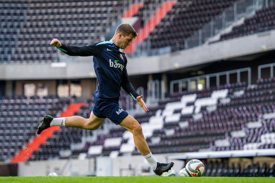 Alexander Sørloth of the Norwegian national football team