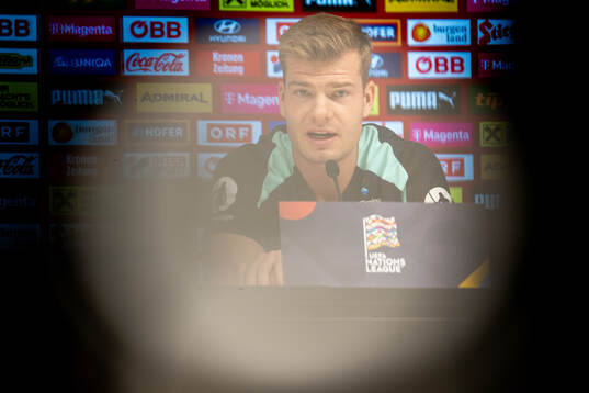 Alexander Sørloth of the Norwegian national football team