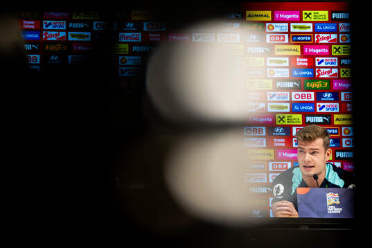 Alexander Sørloth of the Norwegian national football team