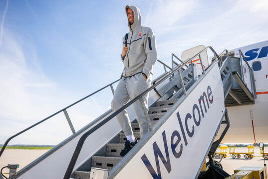 Kristoffer Ajer of the Norwegian national football team
