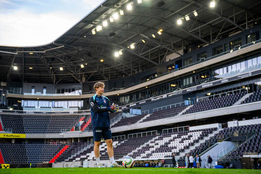 Goalkeeper Mathias Dyngeland of the Norwegian national