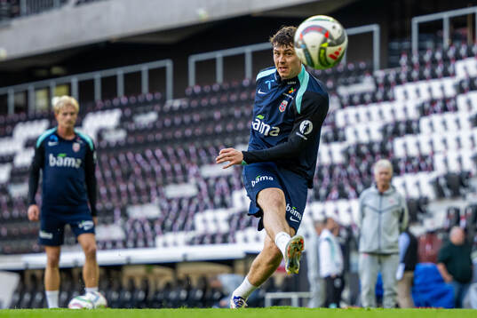 Jørgen Strand Larsen of the Norwegian national football