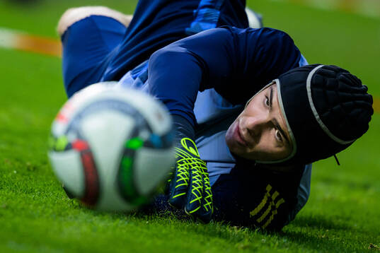 Goalkeeper Jacob Widell Zetterström of the Swedish men's