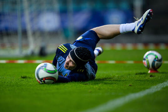 Goalkeeper Jacob Widell Zetterström of the Swedish men's