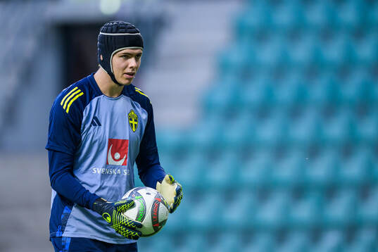 Goalkeeper Jacob Widell Zetterström of the Swedish men's