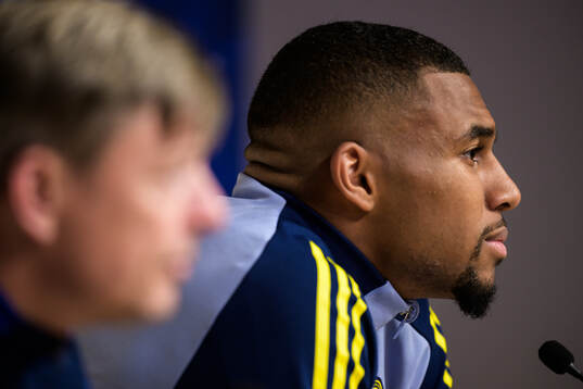 Isak Hien of the Swedish men's national football team