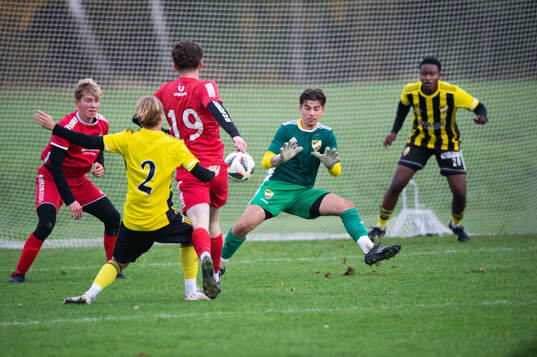 IFK Hässleholms 15-årige målvakt Ermal Jashanica i