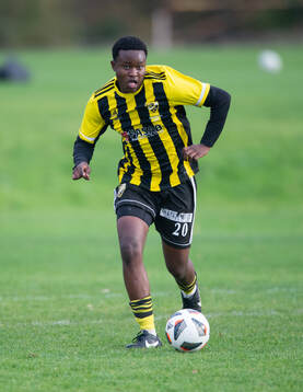 IFK Hässleholms Joshua Mpoze i matchen i U19 mellan IFK