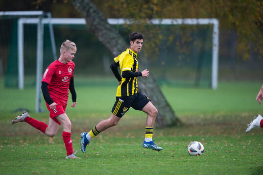 IFK Hässleholms Leon Shala i matchen i U19 mellan IFK