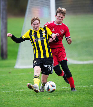 IFK Hässleholms Fabian Arvidsson i matchen i U19 mellan