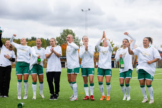 Alingsås spelare jublar över avancemanget till