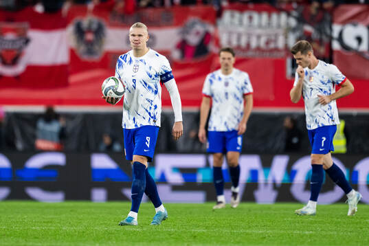 Erling Braut Haaland of Norway looks dejected