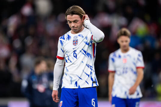 Patrick Berg of Norway looks dejected