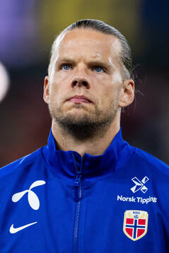 Goalkeeper Ørjan Håskjold Nyland of Norway line up
