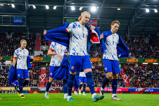 Erling Braut Haaland and Sander Berge of Norway