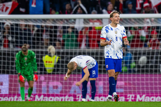 Sander Berge of Norway looks dejected