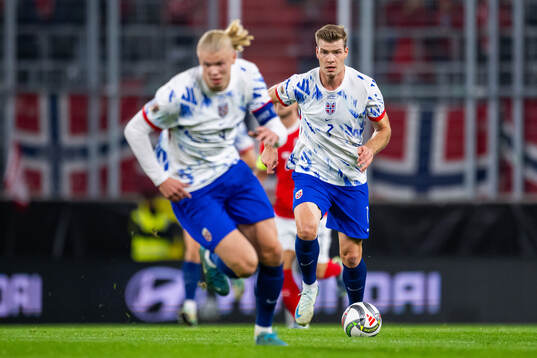 Erling Braut Haaland and Alexander Sørloth of Norway