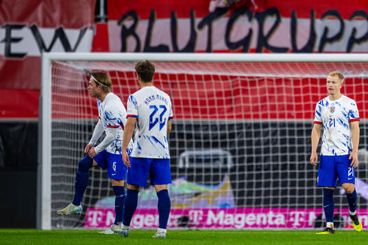 Andreas Hanche-Olsen of Norway looks dejected